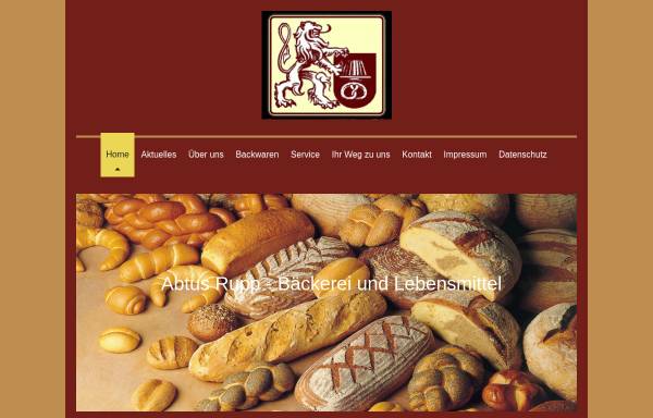 Vorschau von www.baeckerei-rupp.de, Abtus Rupp - Bäckerei und Lebensmittel
