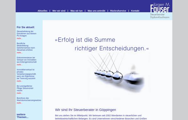 Vorschau von www.steuerfauser.de, Jürgen M. Fauser - Steuerberater