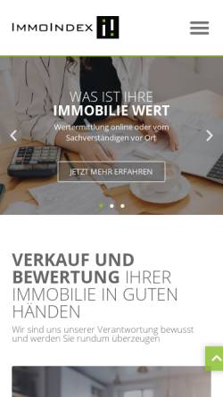 Vorschau der mobilen Webseite www.immo-index.com, ImmoIndex Immobilien GmbH