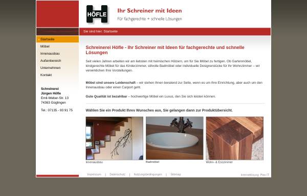 Vorschau von www.schreinerei-hoefle.de, Schreinerei Höfle