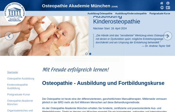 Vorschau von oam.zfn.de, Osteopathie Akademie München