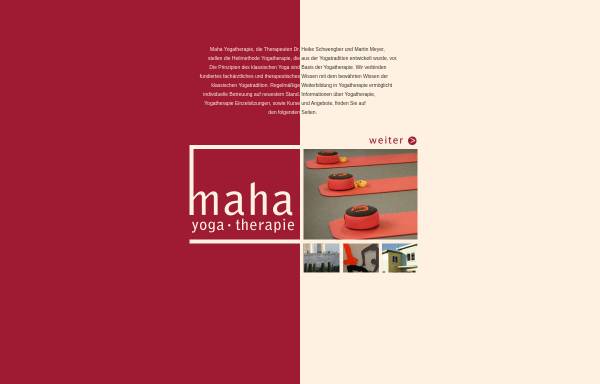 Vorschau von maha-yogatherapie.de, Maha Yogatherapie