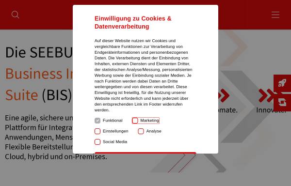 Vorschau von www.seeburger.de, Seeburger - Business Integration