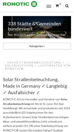 Vorschau der mobilen Webseite www.ronotic.de, Ronotic AG