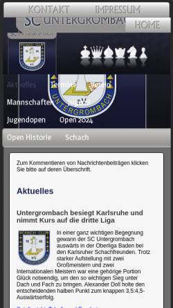 Vorschau der mobilen Webseite sc-untergrombach.de, Schachclub Untergrombach e.V.