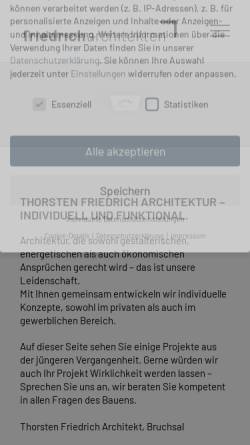 Vorschau der mobilen Webseite friedrich-architekt.de, Thorsten Friedrich – Architekt