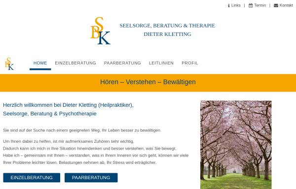 Vorschau von sb-kletting.de, Seelsorge und Psychotherapie Dieter Kletting