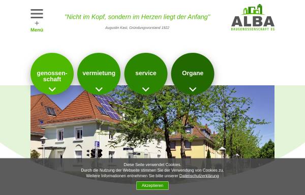 Vorschau von www.alba-baugenossenschaft.de, Alba Baugenossenschaft eG