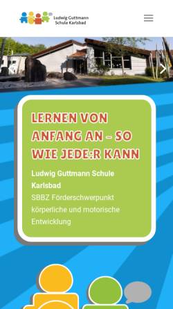 Vorschau der mobilen Webseite www.lgs-karlsbad.de, Ludwig Guttmann Schule Karlsbad