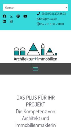 Vorschau der mobilen Webseite www.m-aia.de, MAIA - Miccoli Architektur, Immobilien, Atelier
