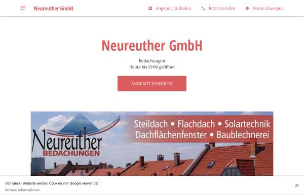 Vorschau von neureuther-gmbh.business.site, Neureuther Bedachungen GmbH