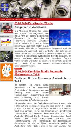 Vorschau der mobilen Webseite www.feuerwehr-rheinstetten.de, Freiwillige Feuerwehr Rheinstetten