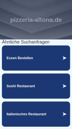 Vorschau der mobilen Webseite www.pizzeria-altona.de, Pizzeria Altona
