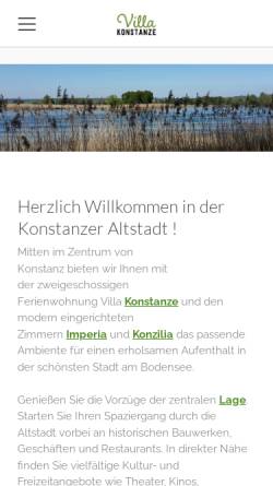 Vorschau der mobilen Webseite www.villa-konstanze.de, Ferienwohnung Villa Konstanze