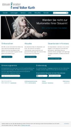 Vorschau der mobilen Webseite www.steuerberater-kurth.de, Bernd Volker Kurth - Steuerberater