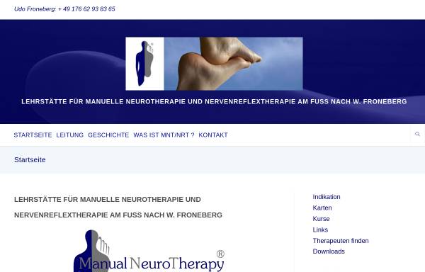 Vorschau von mnt-nrt.de, Lehrstätte für Manuelle Neurotherapie (MNT) und Nervenreflextherapie (NRT) am Fuß