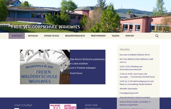 Vorschau von www.waldorfschule-wahlwies.de, Freie Waldorfschule Wahlwies