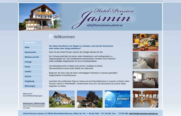 Vorschau von www.hotel-pension-jasmin.eu, Hotel Pension Jasmin