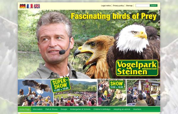 Vorschau von www.vogelpark-steinen.de, Vogelpark Steinen