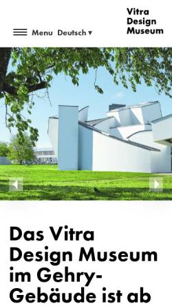 Vorschau der mobilen Webseite www.design-museum.de, Weil am Rhein, Vitra Design Museum