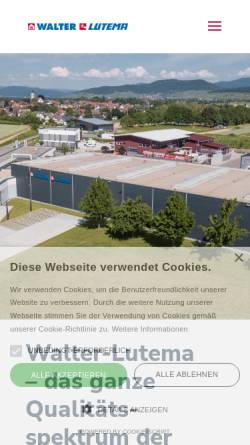 Vorschau der mobilen Webseite www.walter-lutema.de, Walter Lutema GmbH
