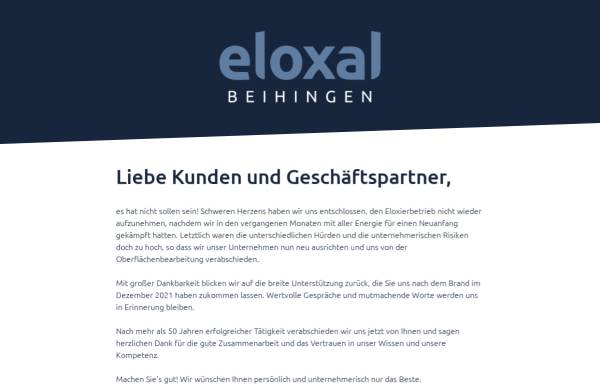 Vorschau von www.eloxal-beihingen.de, eloxal beihingen gmbh + co. kg