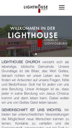 Vorschau der mobilen Webseite www.lighthousechurch.de, Lighthouse Church