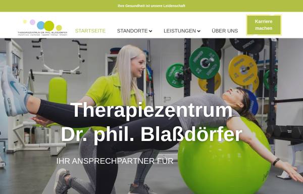 Vorschau von www.blassdoerfer.com, Praxis für Massage und Krankengymnastik Blaßdörfer