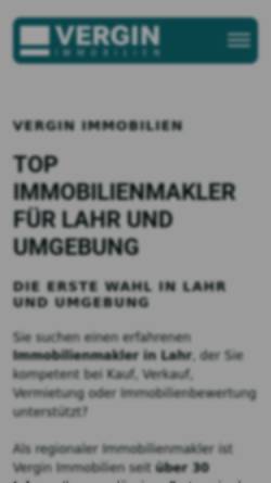 Vorschau der mobilen Webseite www.vergin-immobilien.de, Vergin Immobilien