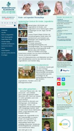 Vorschau der mobilen Webseite www.marienpflege.de, Kinder- und Jugenddorf Marienpflege