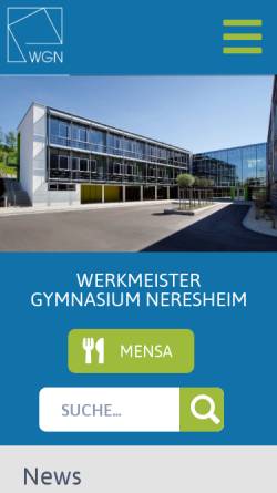 Vorschau der mobilen Webseite www.werkmeister-gymnasium.de, Gymnasium Werkmeister