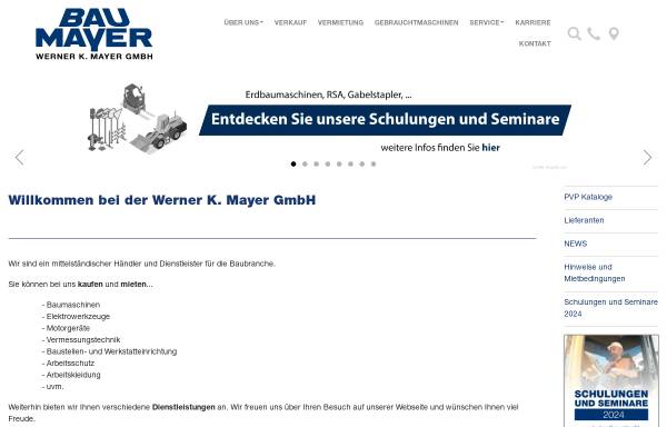 Vorschau von www.mayer-baubedarf.de, Werner K. Mayer GmbH