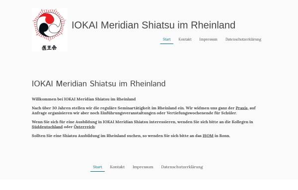 Vorschau von www.meridian-shiatsu.de, Iokai Meridian Shiatsu Schule