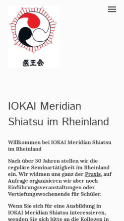 Vorschau der mobilen Webseite www.meridian-shiatsu.de, Iokai Meridian Shiatsu Schule