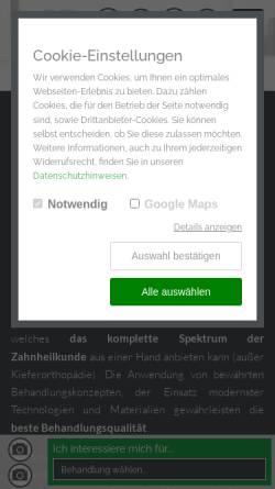 Vorschau der mobilen Webseite www.zahnarzt-ravensburg-emmerich.de, Emmerich & Emmerich und Kollegen