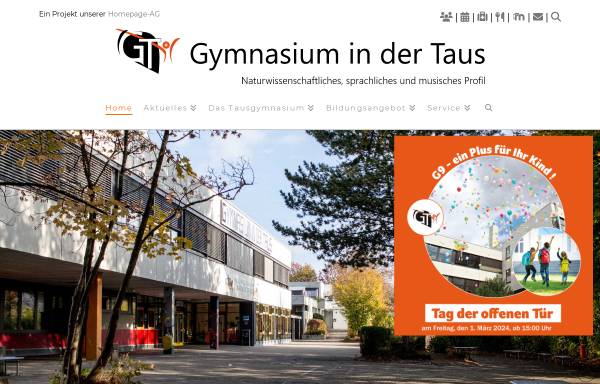 Vorschau von taus-gym.de, Gymnasiums in der Taus