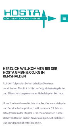 Vorschau der mobilen Webseite www.team-hosta.de, HOSTA GmbH & Co. KG
