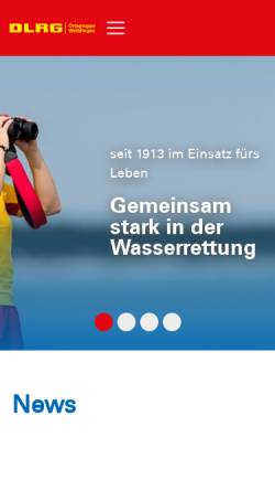 Vorschau der mobilen Webseite waiblingen.dlrg.de, DLRG Ortsgruppe Waiblingen
