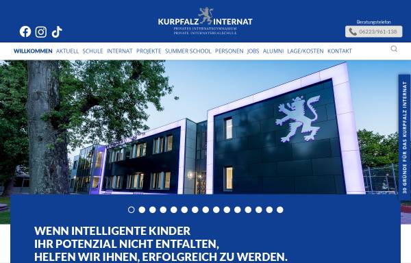Vorschau von www.kurpfalz-internat.de, Privates Kurpfalz-Internat Helge Lehmann KG