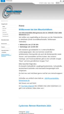 Vorschau der mobilen Webseite mountainbike-bergstrasse.de, Mountainbike Bergstrasse