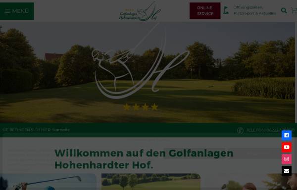 Vorschau von www.golf-hohenhardt.de, Golfanlagen Hohenhardter Hof