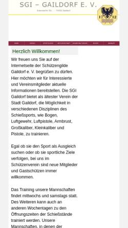Vorschau der mobilen Webseite sgi-gaildorf.de, Schützengilde Gaildorf e.V.