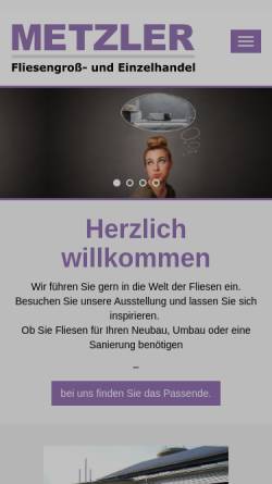 Vorschau der mobilen Webseite fliesen-metzler.de, Metzler GmbH