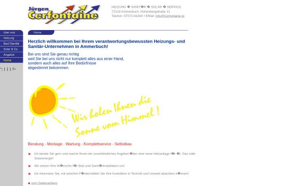 Vorschau von www.cerfontaine.to, Cerfontaine Heizung - Sanitär - Solar - Service