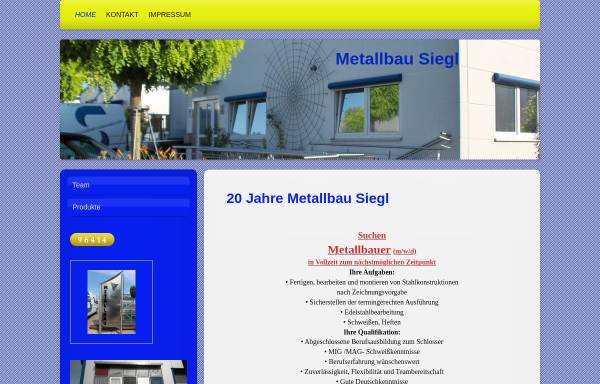 Vorschau von www.metallbau-siegl.de, Metallbau Siegfried Siegl