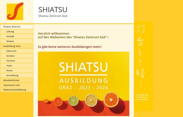 Vorschau von www.shiatsu-zentrum.at, Shiatsu-Zentrum in Kärnten