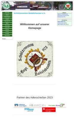 Vorschau der mobilen Webseite www.sv-bodelshausen.de, Schützenverein Bodelshausen e.V.