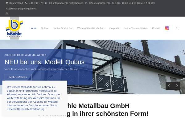 Vorschau von www.baechle-metallbau.de, Bächle Metallbau GmbH