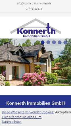 Vorschau der mobilen Webseite www.konnerth-immobilien.de, Konnerth Immobilien GmbH