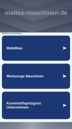 Vorschau der mobilen Webseite www.mattes-maschinen.de, F. Mattes GmbH